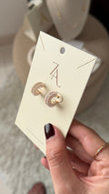 Aretes lleno de mini perlitas