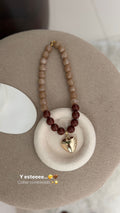 Collar combinado con corazón