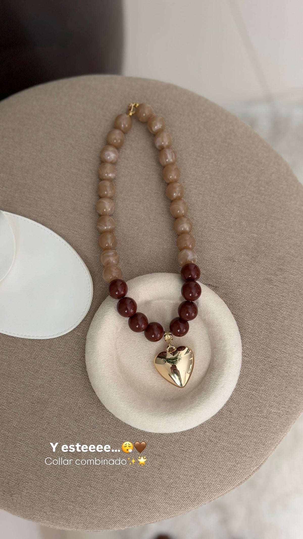Collar combinado con corazón