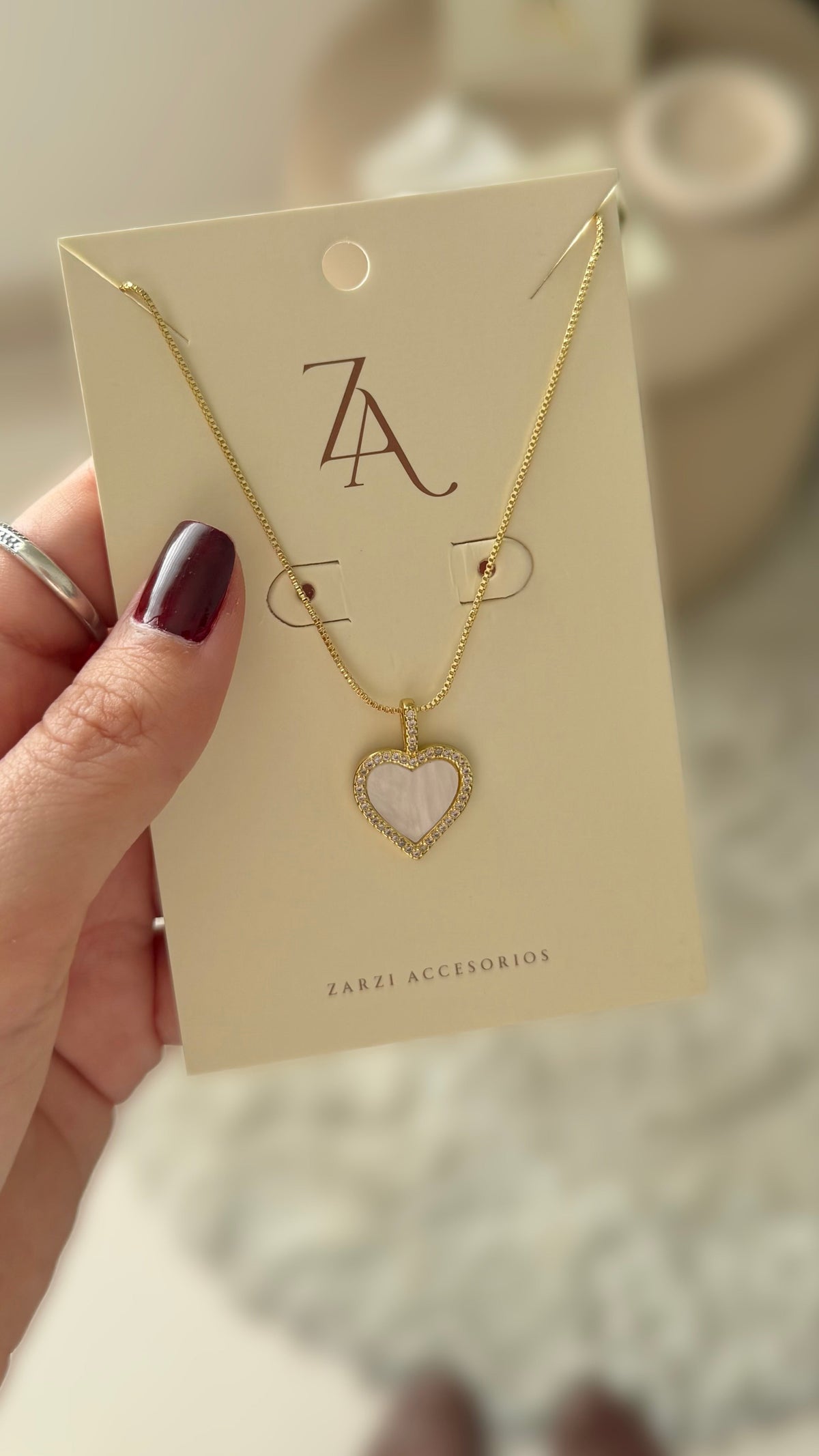Corazón con nácar