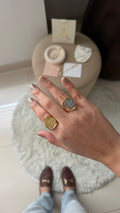 Anillo dorado y bi color San Benito