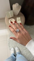 Anillo corazón plateado