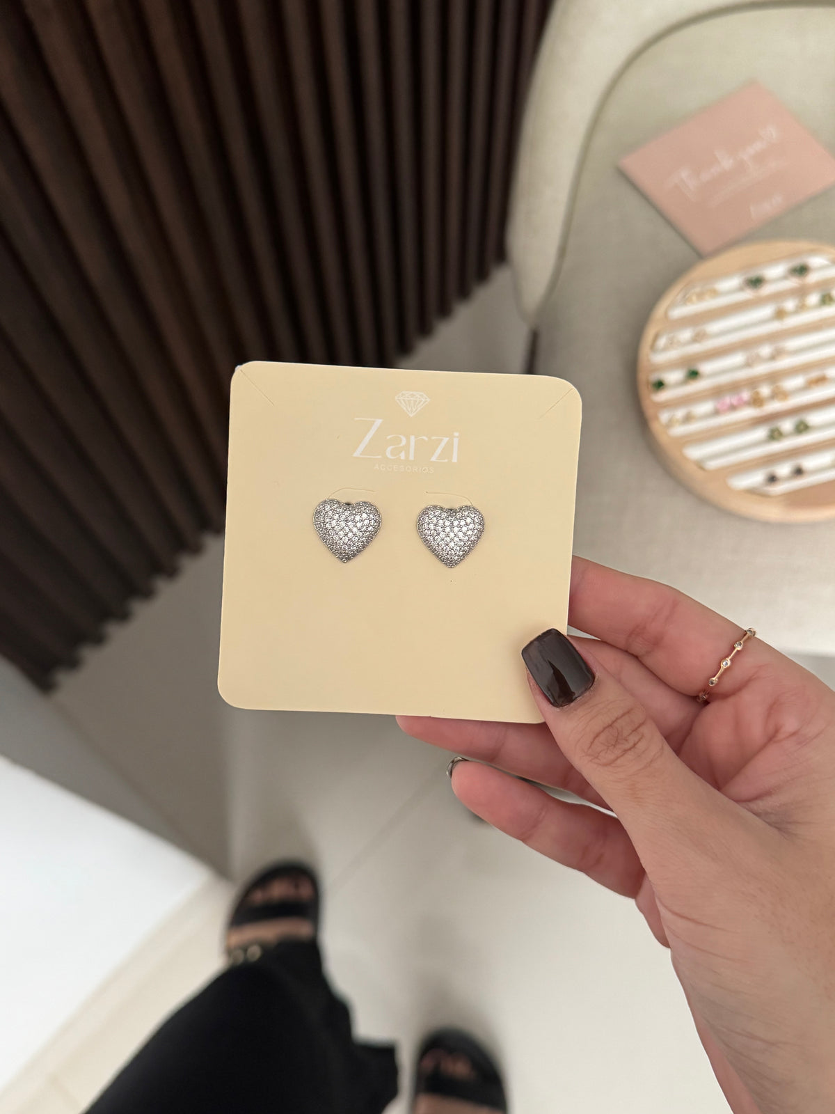 Aretes plateados