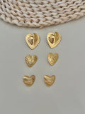 Aretes corazón (c/par)