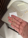 Argollitas con mini perlas