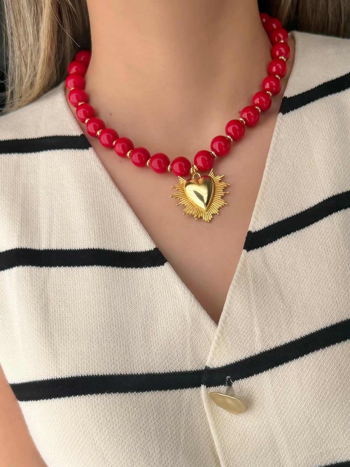 Gargantilla balines + corazón