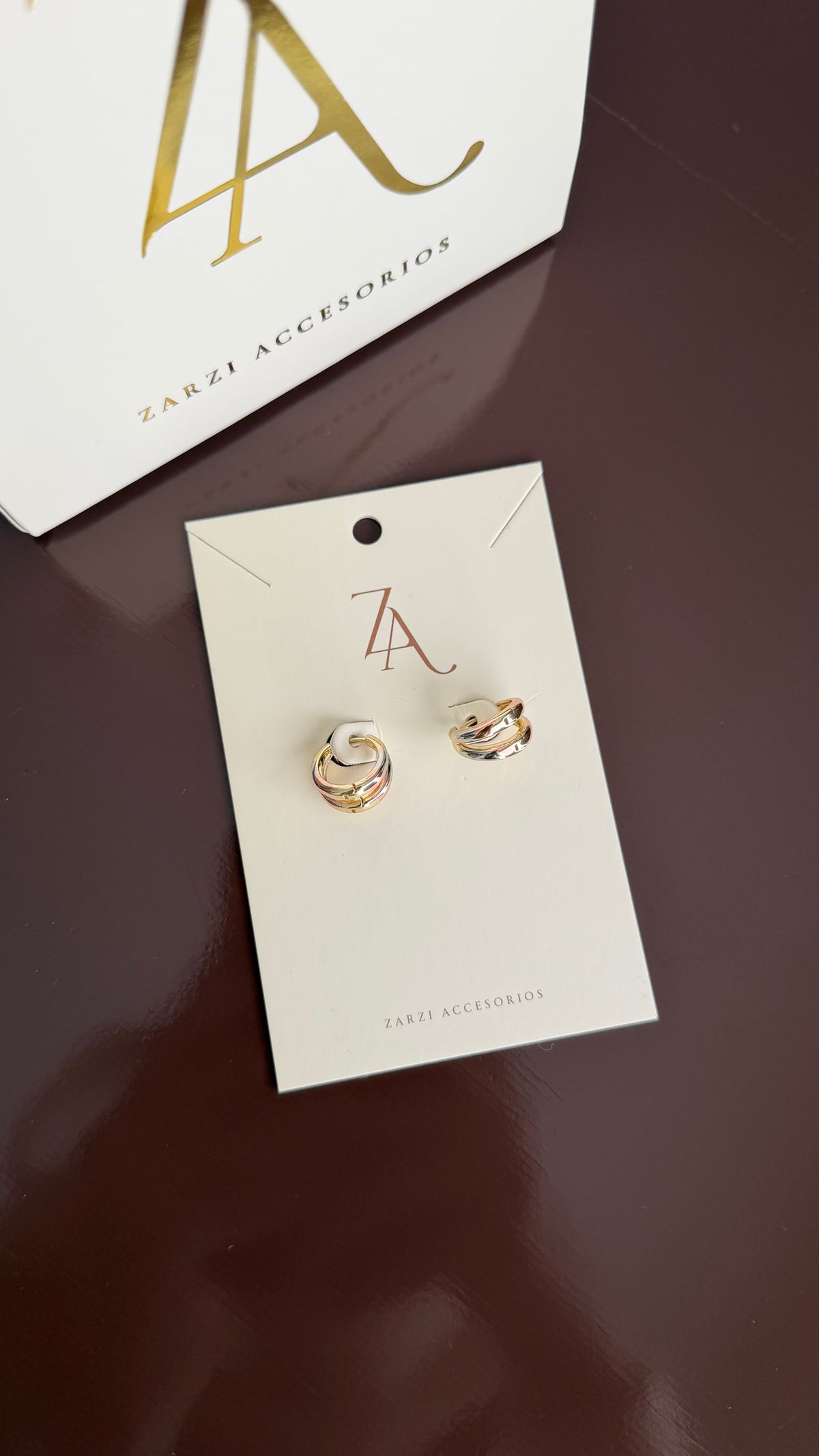Argollas con los 3 colores