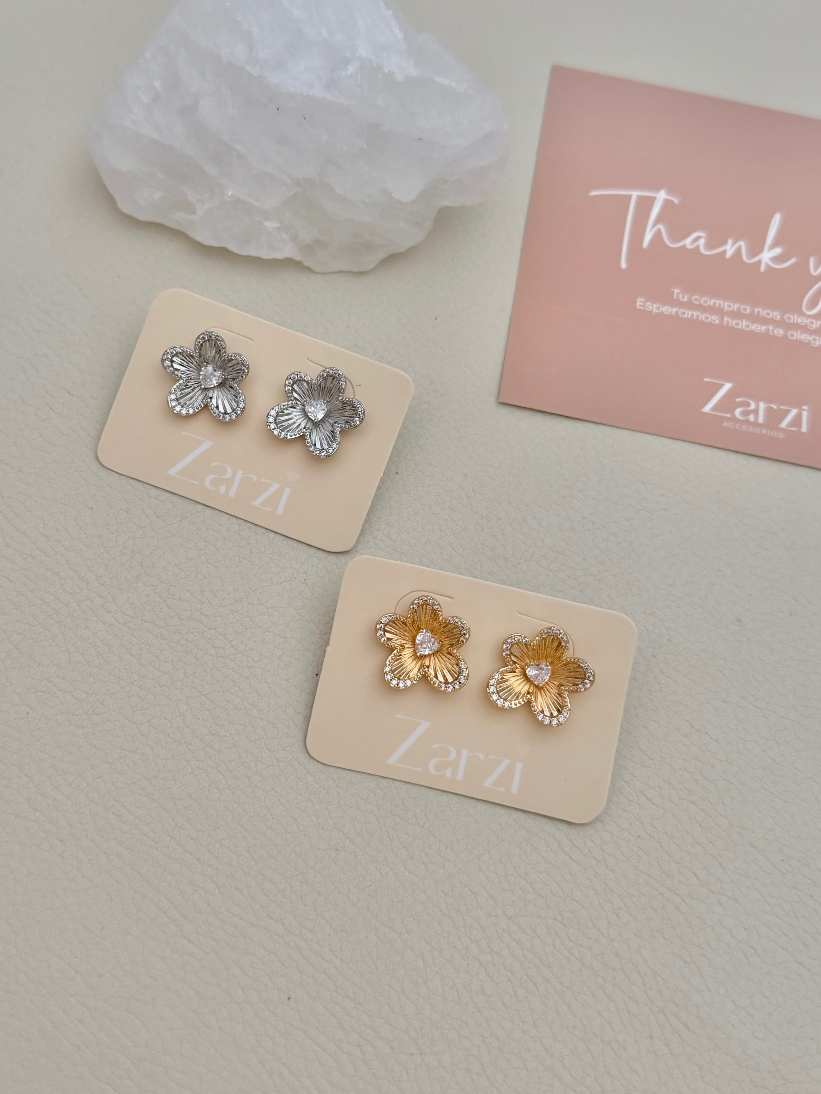 Aretes flor (c/par)